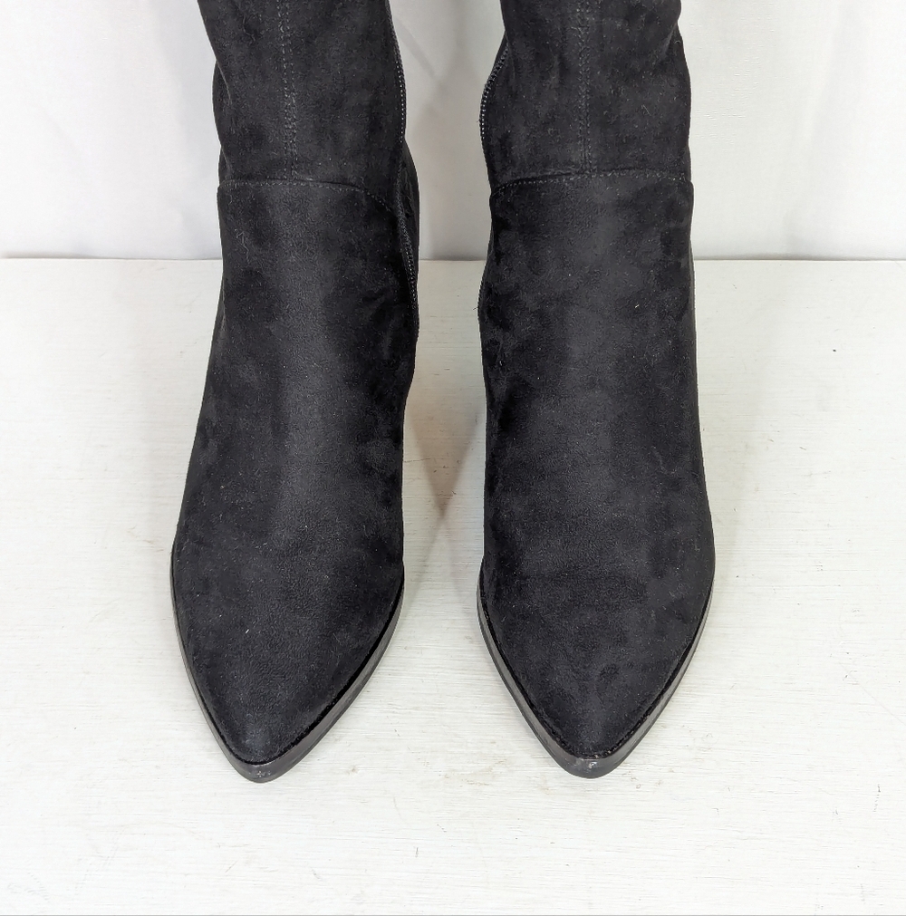 Marc Fisher Alinda Over The Knee Black Pointed Boots Size 7.5 - Picture 7 of 10